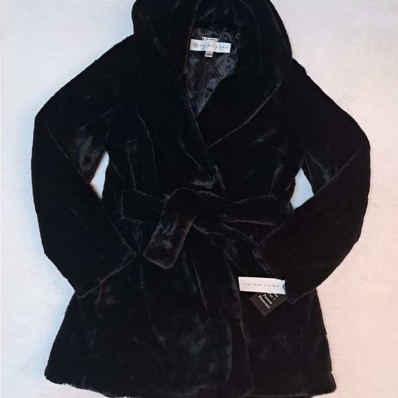 Trina Turk Belted Faux-Fur Jacket - Picture 3 of 12